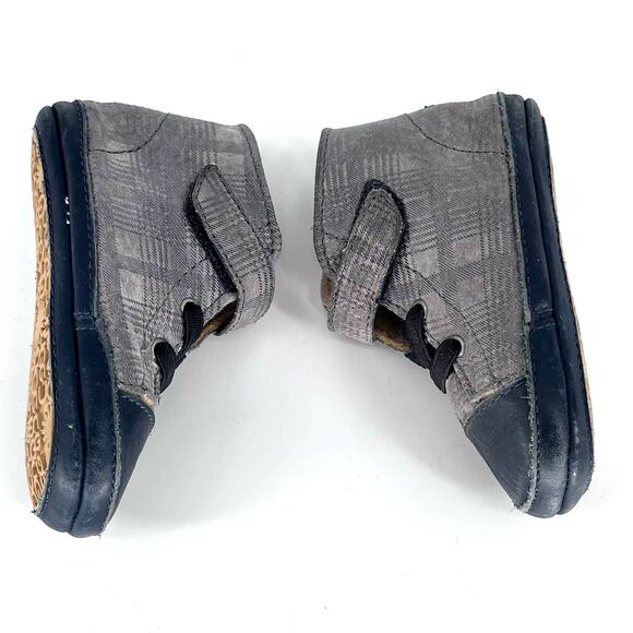 UGG Baby Roldan Gray Plaid Booties Leather Upper and Toe Cap Infant Size 2/3 - Picture 3 of 10